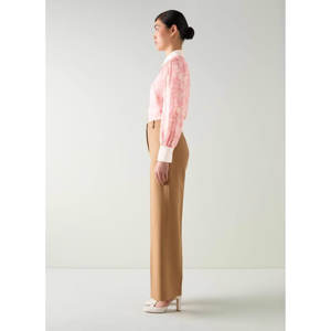 L.K. Bennett Sonya Pink Ivory Floral Print Blouse